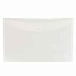 Coupon ⭐ File Pockets & Jackets JAM Paper® Plastic Envelopes With Tuck Flap Closure, Legal Booklet, 9" X 14 1/4", Clear, 12/pack ⭐