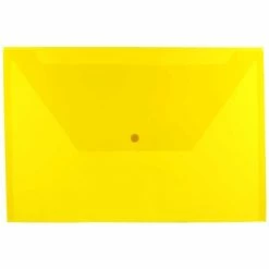 Discount 🎁 File Pockets & Jackets JAM Paper® Plastic Envelopes With Snap Closure, Legal Booklet, 9.75 X 14.5, Yellow, 12/Pack (34830YE) ⭐