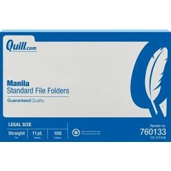 Outlet ✔️ Quill Brand® File Folders, Straight Cut, Legal Size, Manila, 100/Box (760133) 🎁 -legal paper Store unnamed file 1060