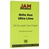 Budget 🛒 JAM Paper® Smooth Colored Paper, 24 Lbs., 8.5" X 14", Ultra Lime Green, 100 Sheets/Pack (151048) 🧨 -legal paper Store unnamed file 109