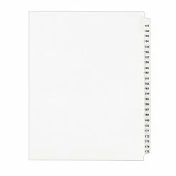 Budget 🔥 Binder Accessories Avery Style Legal Numeric 151 - 175 Tab Paper Dividers, 25 Tabs, White (01336) 🎉