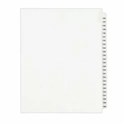 New 😀 Binder Accessories Avery Style Legal Numeric 126 - 150 Tab Paper Dividers, 25 Tabs, White (01335) 😉