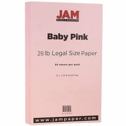 Cheapest 🥰 JAM Paper Matte Colored Paper, 28 Lbs., 8.5" X 14", Baby Pink, 50 Sheets/Pack (76329455) 🥰