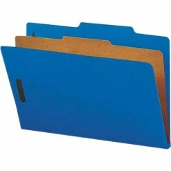Promo 👏 Classification Folders Nature Saver Cleared Pressboard Classification Folder, 1-Divider, Legal Size, Dark Blue, 10/Pack (SP17221) 🧨