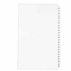 Wholesale 💯 Binder Accessories Avery Standard Collated Pre-Printed 26-50 Paper Dividers, White, 25/Set (01431) 👍