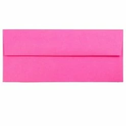 Hot Sale 🎁 Envelopes JAM Paper Open End #10 Business Envelope, 4 1/8" X 9 1/2", Fuchsia Pink, 50/Pack (15847I) ❤️