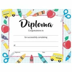 Budget 👏 Certificates & Holders Great Papers! Grade School Diploma Certificates, Multicolor, 15/Pack (2020002) ⭐