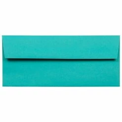 Promo 😍 Envelopes JAM Paper Open End #10 Business Envelope, 4 1/8" X 9 1/2", Sea Blue, 50/Pack (15858I) ❤️