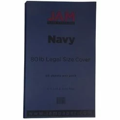 Discount ✨ Jam® Cardstock Paper JAM Paper 80 Lb. Cardstock Paper, 8.5" X 14", Navy Blue, 50 Sheets/Pack (64429515) 💯