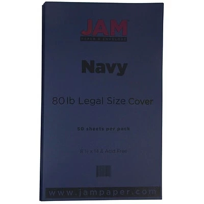 Discount ✨ Jam® Cardstock Paper JAM Paper 80 Lb. Cardstock Paper, 8.5" X 14", Navy Blue, 50 Sheets/Pack (64429515) 💯 3 Discount ✨ Jam® Cardstock Paper JAM Paper 80 Lb. Cardstock Paper, 8.5" X 14", Navy Blue, 50 Sheets/Pack (64429515) 💯