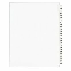 Outlet 😍 Binder Accessories Avery Style Legal Numeric 301 - 325 Tab Paper Dividers, 25 Tabs, White (01342) 🔥