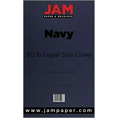 Discount ✨ Jam® Cardstock Paper JAM Paper 80 Lb. Cardstock Paper, 8.5" X 14", Navy Blue, 50 Sheets/Pack (64429515) 💯 5 Discount ✨ Jam® Cardstock Paper JAM Paper 80 Lb. Cardstock Paper, 8.5" X 14", Navy Blue, 50 Sheets/Pack (64429515) 💯 - Image 3