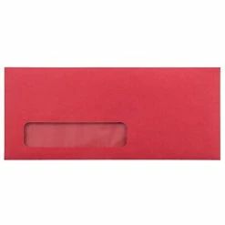 Best deal 🤩 Envelopes JAM Paper #10 Window Envelope, 4 1/8" X 9 1/2", Red, 50/Pack (1531052I) ❤️