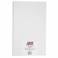 Budget 🛒 Jam® Cardstock Paper JAM Paper Vellum Bristol 67 Lb. Cardstock Paper, 8.5" X 14", White Vellum Bristol, 50 Sheets/Pack (16928437) ⭐