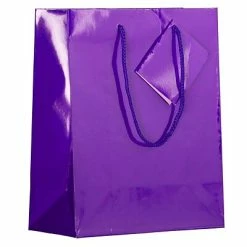 Cheap 😀 Boxes & Bags JAM PAPER Glossy Gift Bags With Rope Handles, Medium, 8 X 10, Purple, 3 Bags/Pack (672GLPUB) 💯