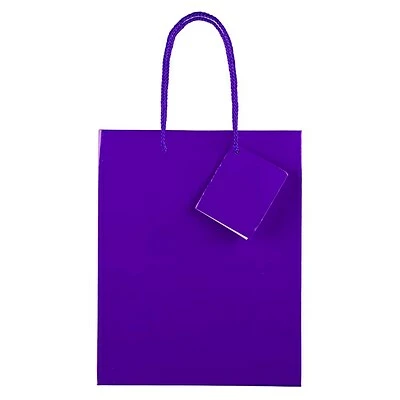 Cheap 😀 Boxes & Bags JAM PAPER Glossy Gift Bags With Rope Handles, Medium, 8 X 10, Purple, 3 Bags/Pack (672GLPUB) 💯 3 Cheap 😀 Boxes & Bags JAM PAPER Glossy Gift Bags With Rope Handles, Medium, 8 X 10, Purple, 3 Bags/Pack (672GLPUB) 💯 - Image 2