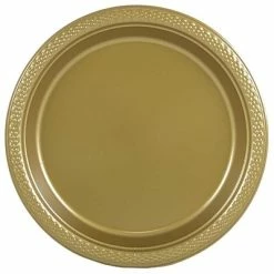 Best deal 🎁 Plastic Plates JAM Paper® Round Plastic Disposable Party Plates, Medium, 9 Inch, Gold, 20/Pack (255325365) 🛒 -legal paper Store unnamed file 1382