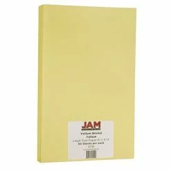 Top 10 😉 Jam® Cardstock Paper JAM Paper Vellum Bristol 67 Lb. Cardstock Paper, 8.5" X 14", Yellow, 50 Sheets/Pack (16928440) 😉