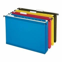 Best Sale 🌟 Pendaflex SureHook Hanging File Folders, 3-1/2" Expansion, Legal Size, Assorted Colors, 4/Pack (PFX 09313) 👏