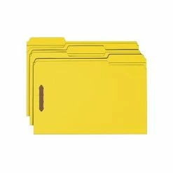 Wholesale 🎉 Smead Card Stock Classification Folders, Reinforced 1/3-Cut Tab, Legal Size, Yellow, 50/Box (17940) 😉