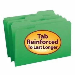 Brand new 🤩 File Folders Smead File Folder, Reinforced 1/3-Cut Tab, Legal Size, Green, 100 Per Box (17134) 🥰 -legal paper Store unnamed file 1624