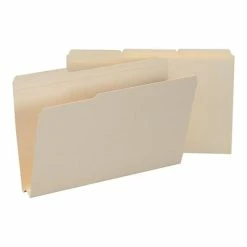 Hot Sale ⌛ Smead Reinforced File Folders, 3-Tab, 1-1/2" Expansion, Legal Size, Manila, 50/Box (15405) 💯