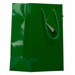 Promo 🔥 Boxes & Bags JAM PAPER Glossy Gift Bags With Rope Handles, Medium, 8 X 10, Green, 3 Bags/Pack (672GLGRB) 🌟
