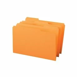 New 🌟 File Folders Smead File Folder, Reinforced 1/3-Cut Tab, Legal Size, Orange, 100/Box (17534) 🎁 -legal paper Store unnamed file 1742