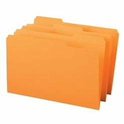 New 🌟 File Folders Smead File Folder, Reinforced 1/3-Cut Tab, Legal Size, Orange, 100/Box (17534) 🎁 -legal paper Store unnamed file 1745