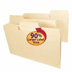 Flash Sale 🎉 File Folders Smead SuperTab File Folder, Oversized 1/3-Cut Tab, Legal Size, Manila, 100/Box (15301) 🌟 -legal paper Store unnamed file 1766
