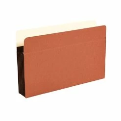 Cheapest 🥰 File Pockets & Jackets Staples® Heavy-Duty Reinforced File Pocket, 5.25" Expansion, Legal Size, Brown, 10/Box (ST704401) 🎁