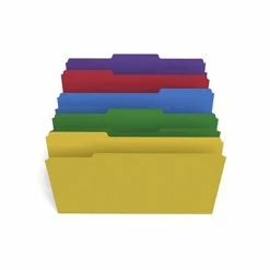 Outlet 👍 Staples File Folders, 1/3 Cut, Legal Size, Assorted Colors, 100/Box (TR344939) 🎉 -legal paper Store unnamed file 1789