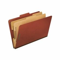 Top 10 👍 Pendaflex PressGuard Paperboard Classification Folders, Legal Size, 2 Dividers, Brick Red, 10/Box (PFX2257R) 🥰
