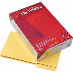 Best Sale ✔️ File Folders Smead® File Folder, Reinforced 1/3-Cut Tab, Legal Size, Yellow, 100 Per Box (17934) 🎁
