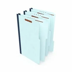 Flash Sale 😉 Classification Folders Staples Pressboard Classification Folder, 2" Expansion, Legal Size, Light Blue, 25/Box (TR384870/384870) ⭐