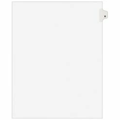 New 😍 Binder Accessories Avery Style Legal Dividers, Tab B, 8.5" X 11", White, 25/Set (01402) 🧨