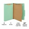 Brand new 😍 Classification Folders Staples Pressboard Classification Folder, 1-Divider, 1.75" Expansion, Legal Size, Light Green, 20/Box (TR614418/614418) 🎁