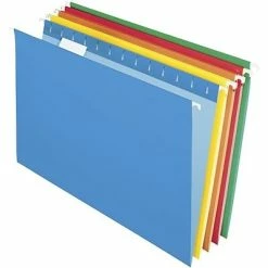 New 🤩 Quill Brand® Hanging File Folders, 1/5-Cut, Legal Size, Assorted, 25/Box (7389QAD) ❤️ -legal paper Store unnamed file 1945