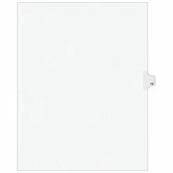 Outlet 🔥 Binder Accessories Avery Style Pre-Printed #12 Paper Dividers, White, 25/Pack (11922) ✨