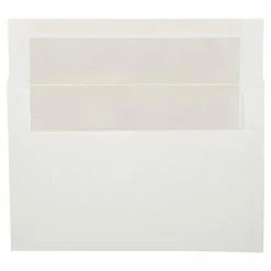 Wholesale ⭐ JAM Paper A9 Foil Lined Invitation Envelopes, 5.75 X 8.75, White With Ivory Foil, 25/Pack (532412546) 🧨