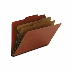 Coupon 🥰 Smead 100% Recycled Pressboard Classification Folders, 2" Expansion, Legal Size, 2 Dividers, Red, 10/Box (19023) 🤩
