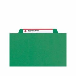 Best Sale 😀 Smead Pressboard Classification Folders With SafeSHIELD Fasteners, 2" Expansion, Legal Size, 2 Dividers, Green, 10/Box (19033) 🤩 -legal paper Store unnamed file 2296