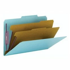 Promo 😉 Classification Folders Smead Pressboard Classification Folder, Legal Size, 2 Dividers, Blue, 10/Pack (19030) 🤩 -legal paper Store unnamed file 2302