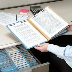 Promo 😉 Classification Folders Smead Pressboard Classification Folder, Legal Size, 2 Dividers, Blue, 10/Pack (19030) 🤩 -legal paper Store unnamed file 2304