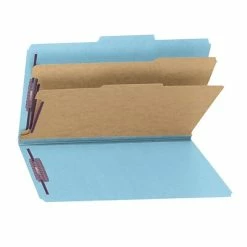 Promo 😉 Classification Folders Smead Pressboard Classification Folder, Legal Size, 2 Dividers, Blue, 10/Pack (19030) 🤩 -legal paper Store unnamed file 2308