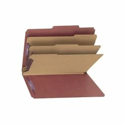 Top 10 ⭐ Smead Pressboard Classification Folders With SafeSHIELD Fasteners, 3" Expansion, Legal Size, 3 Dividers, Red, 10/Box (19092) 🔔 -legal paper Store unnamed file 2339