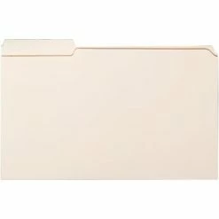 Discount 👍 File Folders Quill Brand® Heavy-Duty Reinforced Assorted Tabs 1-Fastener Folders, Legal, Manila, 50/Box (737711) 🎉 -legal paper Store unnamed file 2356