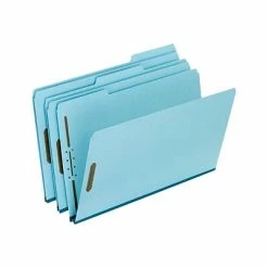 Hot Sale 🌟 Pendaflex Pressboard Classification Folders, 1/3-Cut Tab, 1" Expansion, Legal Size, Light Blue, 25/Box (PFX FP313) ⌛