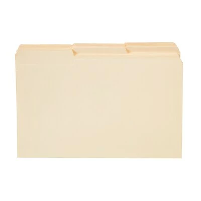 Budget š Quill BrandĀ® 2-Ply File Folders, Assorted Tabs, 1/3-Cut, Legal Size, Manila, 100/Box (770137) ā 3 Budget š Quill BrandĀ® 2-Ply File Folders, Assorted Tabs, 1/3-Cut, Legal Size, Manila, 100/Box (770137) ā