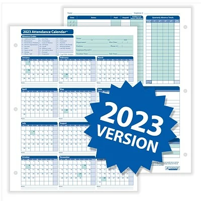 New 🧨 ComplyRight™ Attendance Tracker ComplyRight 2023 Attendance Calendar Card, White, Pack Of 25 (A4000W25) 🔥 6 New 🧨 ComplyRight™ Attendance Tracker ComplyRight 2023 Attendance Calendar Card, White, Pack Of 25 (A4000W25) 🔥 - Image 4